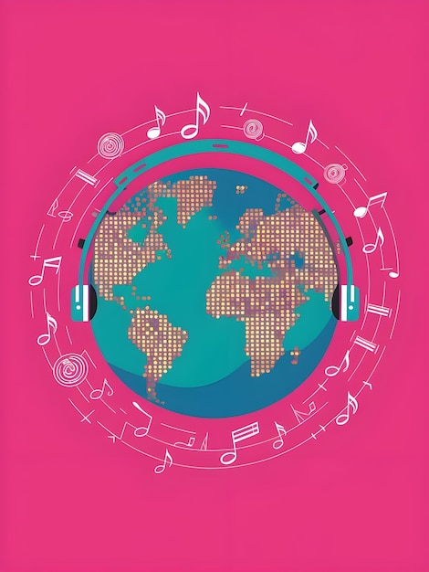 Ilustración del día mundial de la música