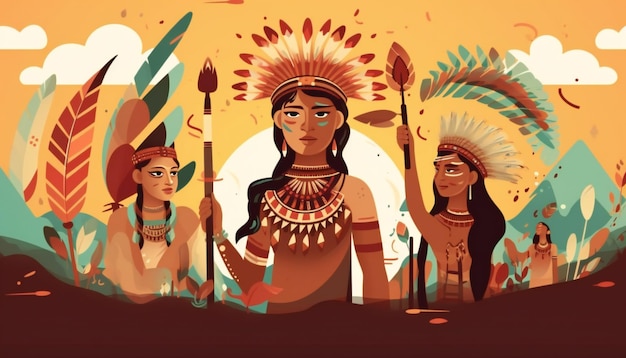 Foto ilustración del día mundial de los pueblos indígenas