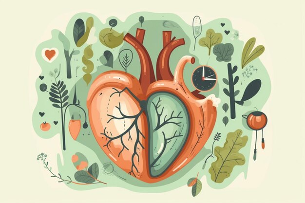 Foto ilustración del día mundial de la salud con corazón