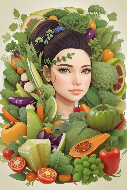 Foto ilustración del día mundial del vegano