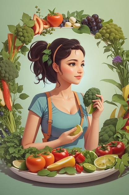 Foto ilustración del día mundial del vegano