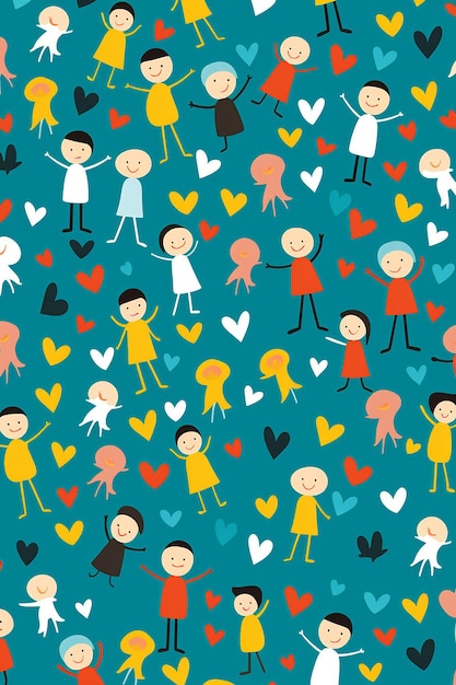 una ilustración del Día Nacional del Abrazamiento con figuras minimalistas en varias posiciones de abrazo
