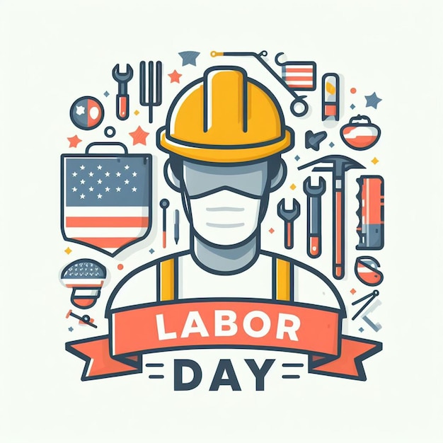 Ilustración para el Día del Trabajo Estados Unidos 2
