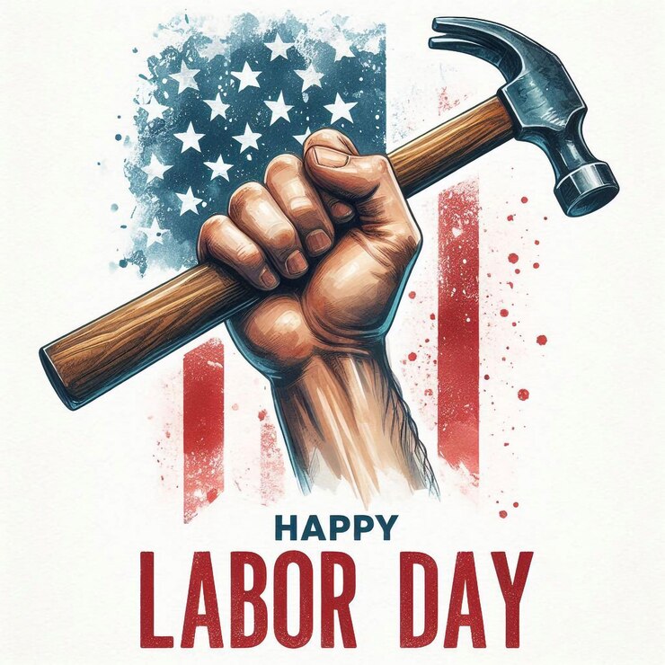 Ilustración del día del trabajo feliz día del trabajo
