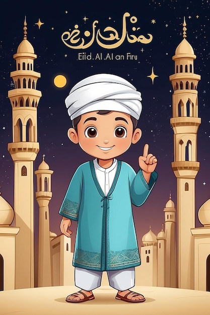 Ilustración dibujada a mano para el Eid al-Fitr