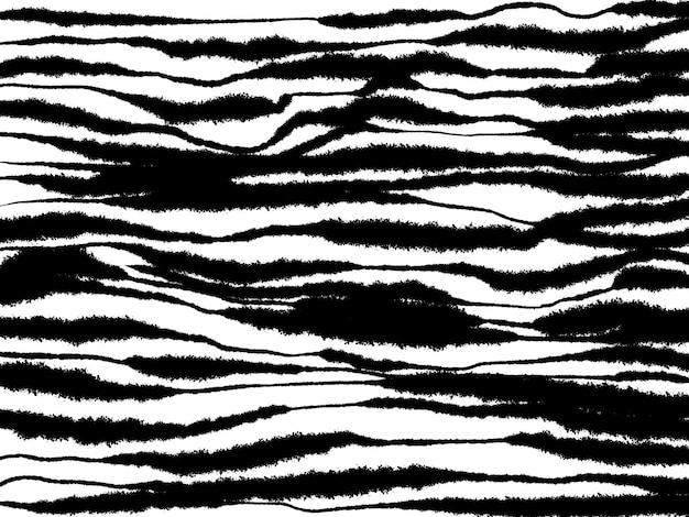 Ilustración de dibujado a mano de tinta de paisaje abstracto Paisaje de invierno de tinta en blanco y negro con río Ilustración de dibujado a mano minimalista tarjeta fondo cartel banner Líneas negras de acuarela dibujadas a mano