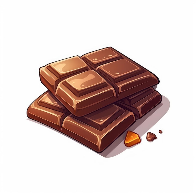 Ilustración de un dibujo de una porción de chocolate.