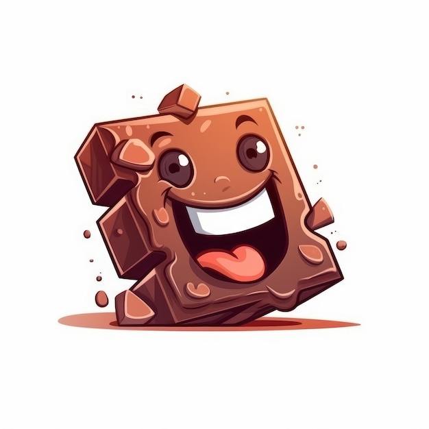 Ilustración de un dibujo de una porción de chocolate.