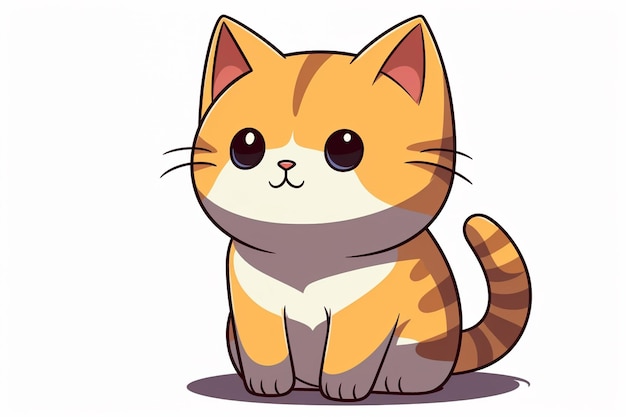Ilustración de dibujos animados de gatos creados con IA generativa