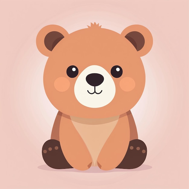 Ilustración de dibujos animados de osos de peluche kawaii para niños