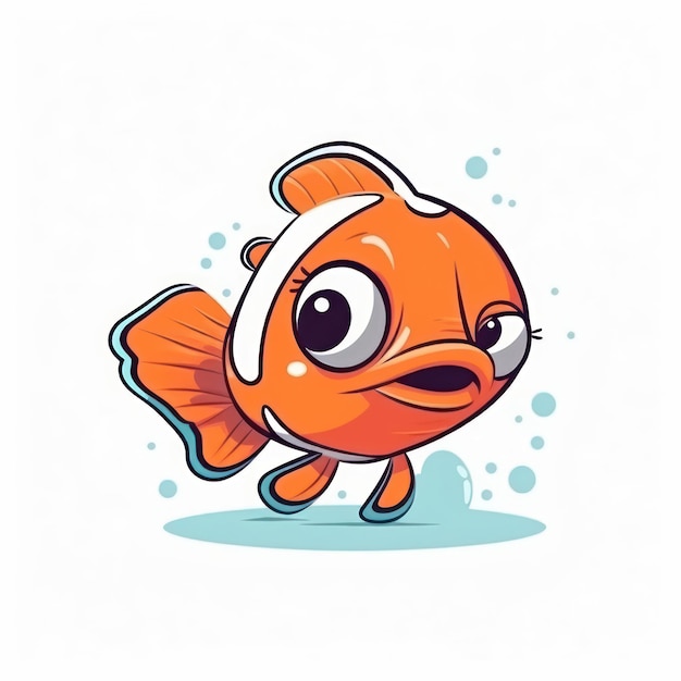 Foto una ilustración de dibujos animados de un pez nemo