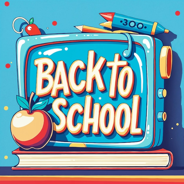Ilustración de dibujos animados de regreso a la escuela
