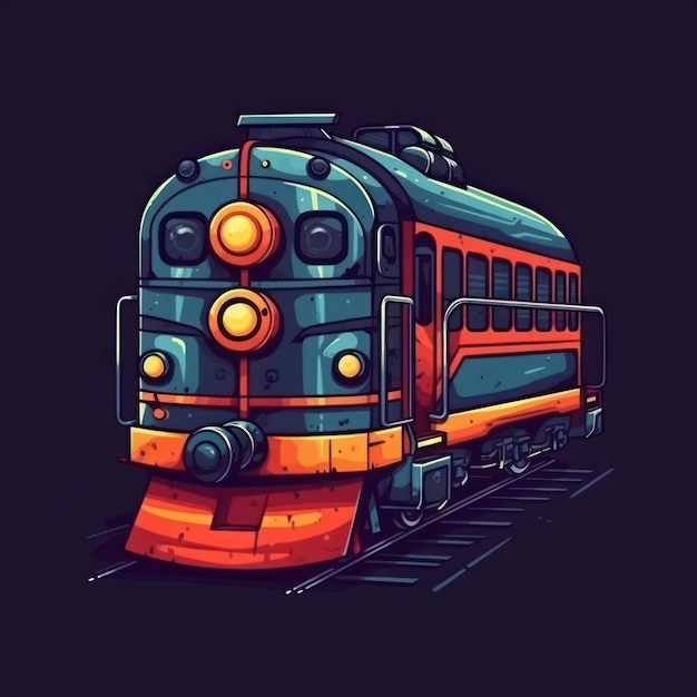 Ilustración de dibujos animados de un tren