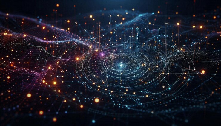 una ilustración digital de un fondo de espacio con un fondo de espazo con un espacio para el texto y el w