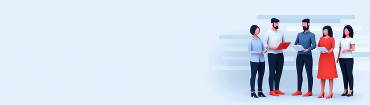 Ilustración digital de un grupo diverso de profesionales que colaboran en un espacio de trabajo moderno que muestra el trabajo en equipo y la escena de la innovación transmite un sentido de unidad y creatividad