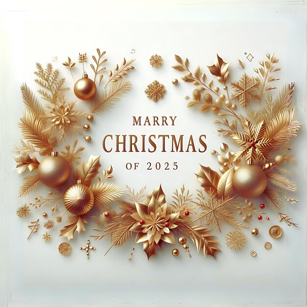 Una ilustración digital para una tarjeta de felicitación de Navidad y Año Nuevo
