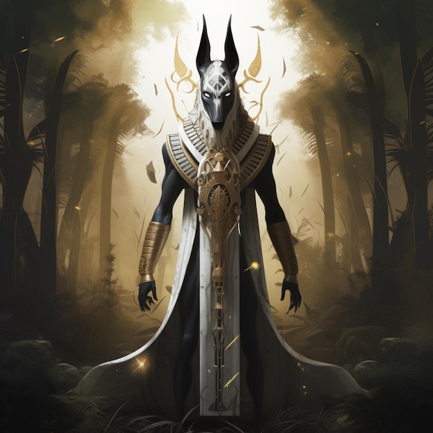 Ilustración del dios Anubis