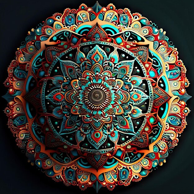 Ilustración de diseño de color mandala