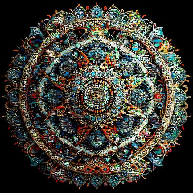 Foto ilustración de diseño de color mandala