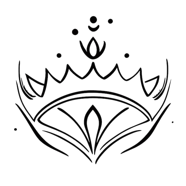Ilustración de diseño de corona