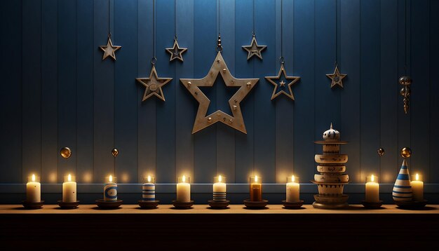 Foto ilustración de diseño creativo de hanukkah