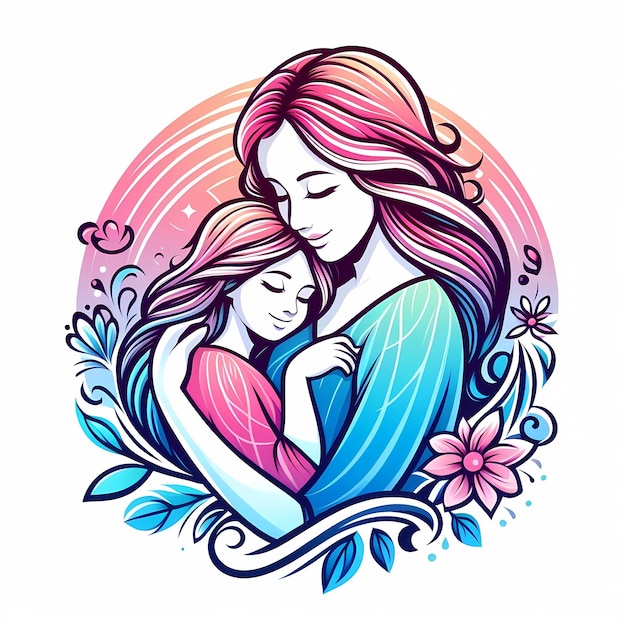 Ilustración con el diseño del día de la madre
