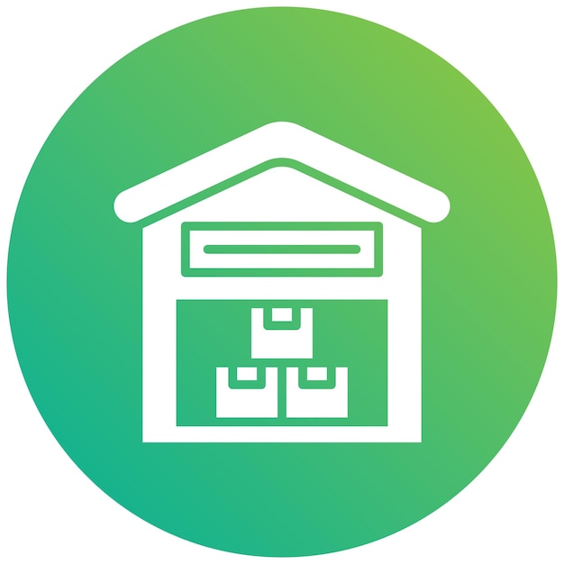 Ilustración del diseño del icono vectorial del almacén