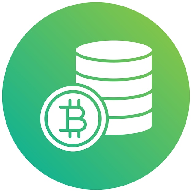 Ilustración del diseño del icono vectorial de Bitcoin