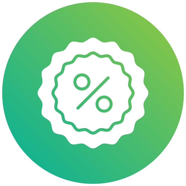 Ilustración del diseño del icono vectorial de descuento