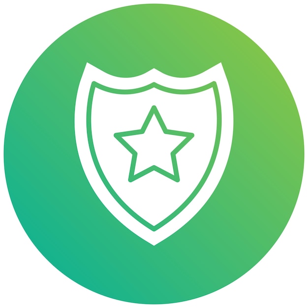 Ilustración del diseño del icono vectorial de la insignia de la policía