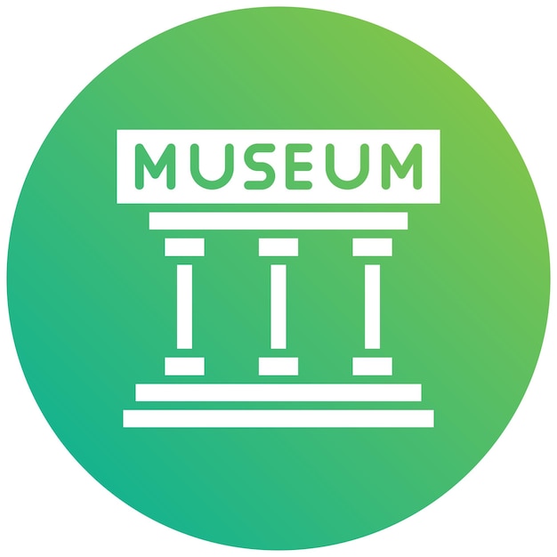 Ilustración del diseño del icono vectorial del museo