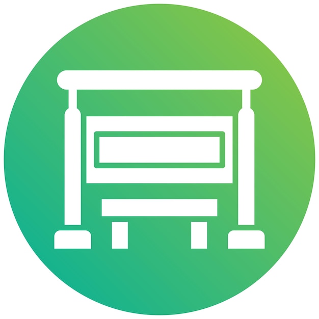 Ilustración del diseño del icono vectorial de la parada de autobús