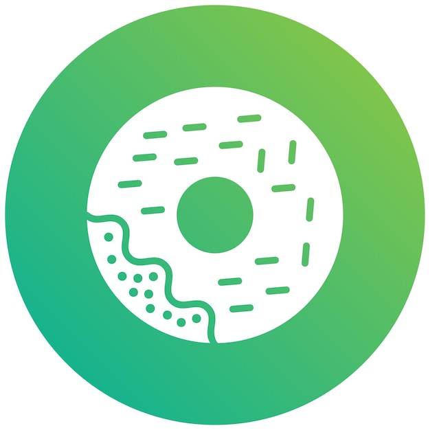 Ilustración del diseño del icono vectorial de la rosquilla