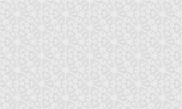Ilustración de diseño de línea de flor geométrica de repetición perfecta