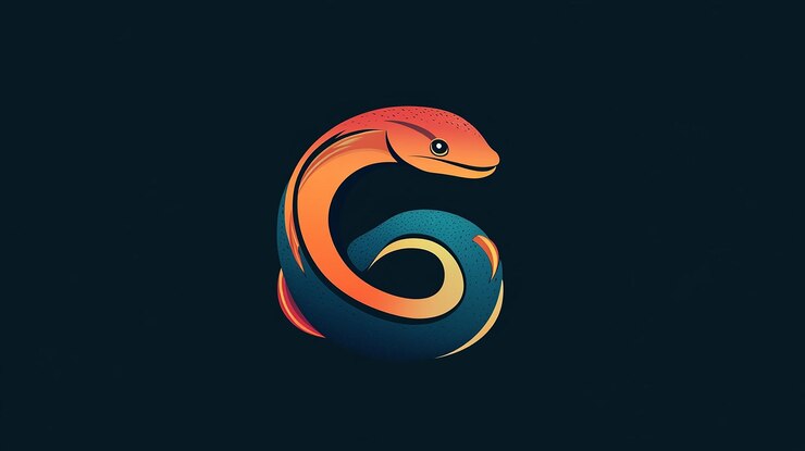 Foto ilustración del diseño del logotipo de la anguila