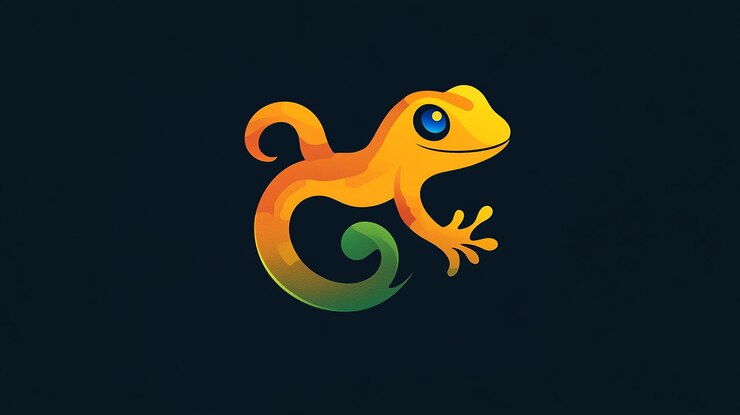 Foto ilustración del diseño del logotipo de gecko