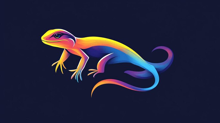 Foto ilustración del diseño del logotipo de lagarto