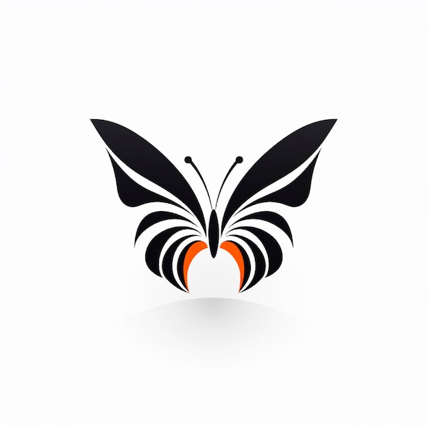 Ilustración de diseño de logotipo de mariposa