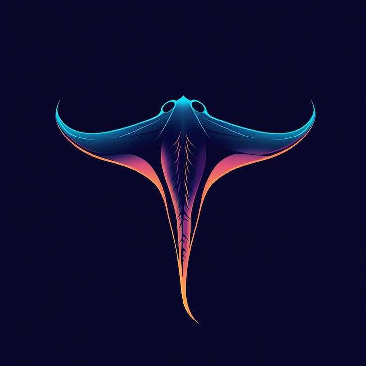 Foto ilustración del diseño del logotipo de stingray