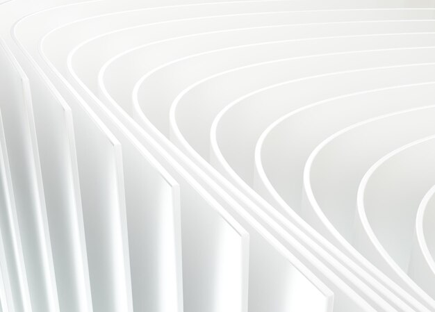 Ilustración de diseño de papel tapiz de fondo 3d abstracto renderizado en color blanco Elemento visual de diseño