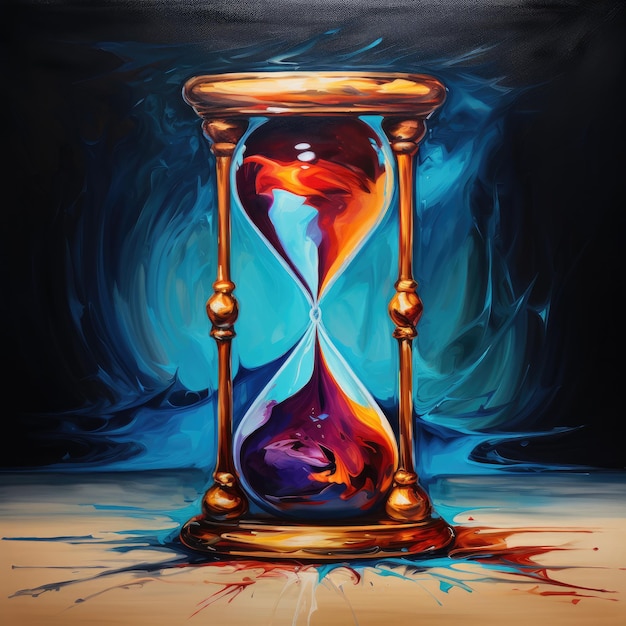 Foto ilustración del diseño del reloj de arena