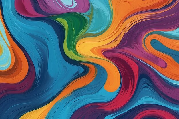 Ilustración de diseño de textura de fondo abstracta con pincel de pintura al óleo de colores