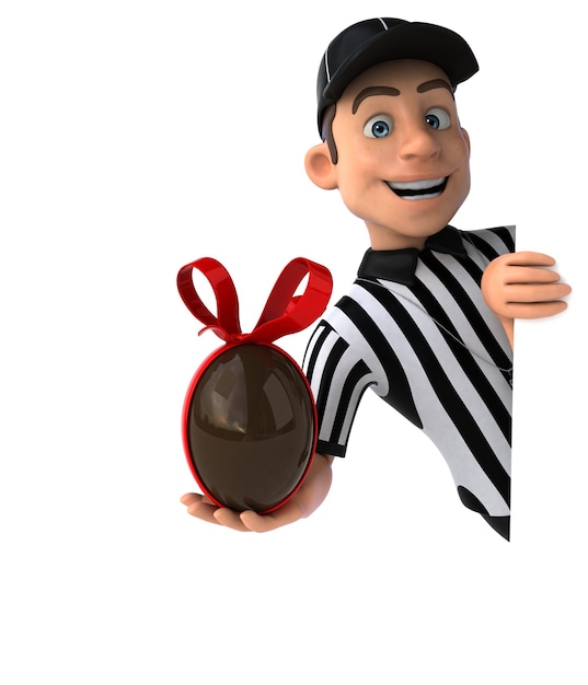 Ilustración divertida de un árbitro americano
