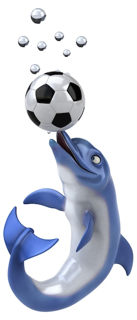 Ilustración divertida de delfines