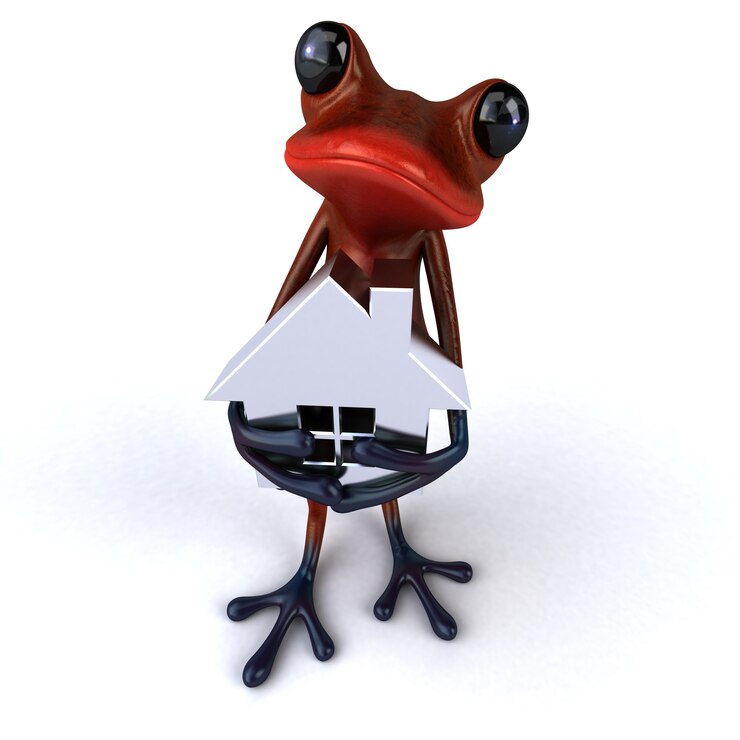 Foto ilustración divertida de frog3d