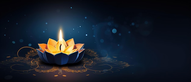 Ilustración de Diwali feliz de la quema de Diya en feliz Diwali celebración de Diwali Festival de luces con fondo