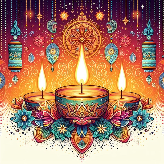 Ilustración de Diwali