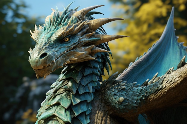 Ilustración de dragón mítico