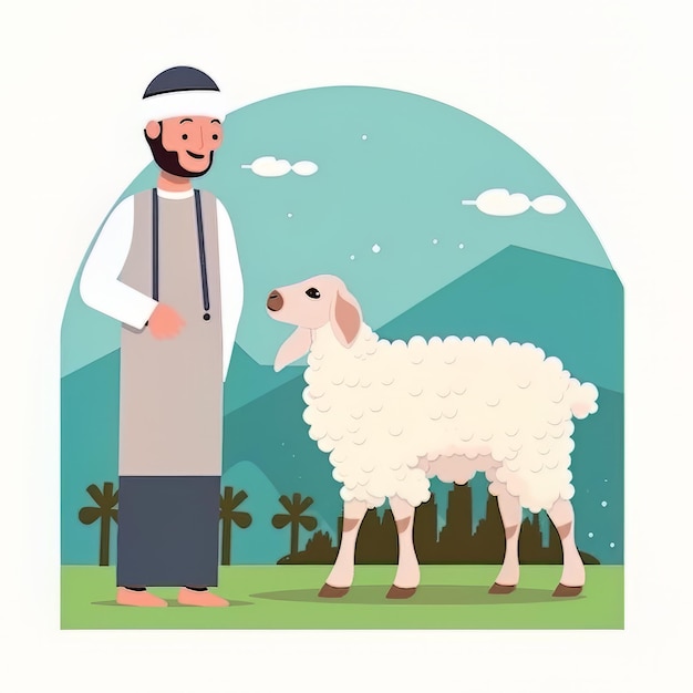 Ilustración de Eid AL Adha Mubarak