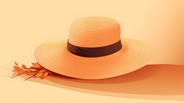 Ilustración elegante de un sombrero para el sol